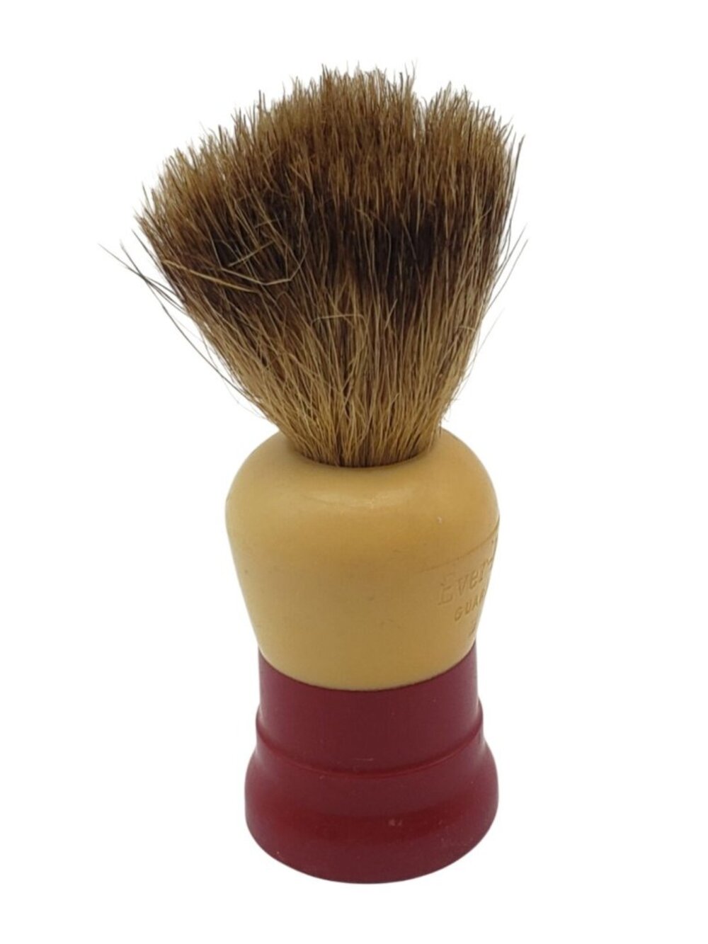 Ever Ready 250PB Pure Badger Shaving Brush Red Cream Handle Made In USA Vintage